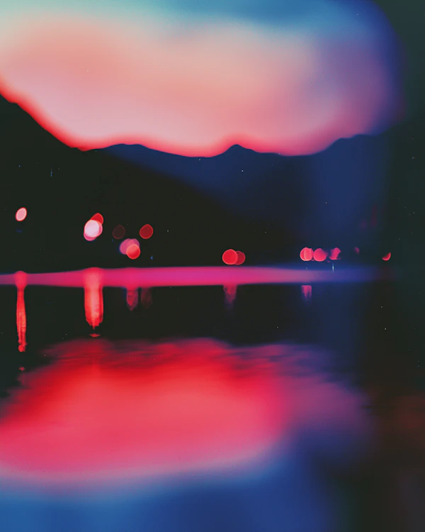 Dreamy Lakeside Scene