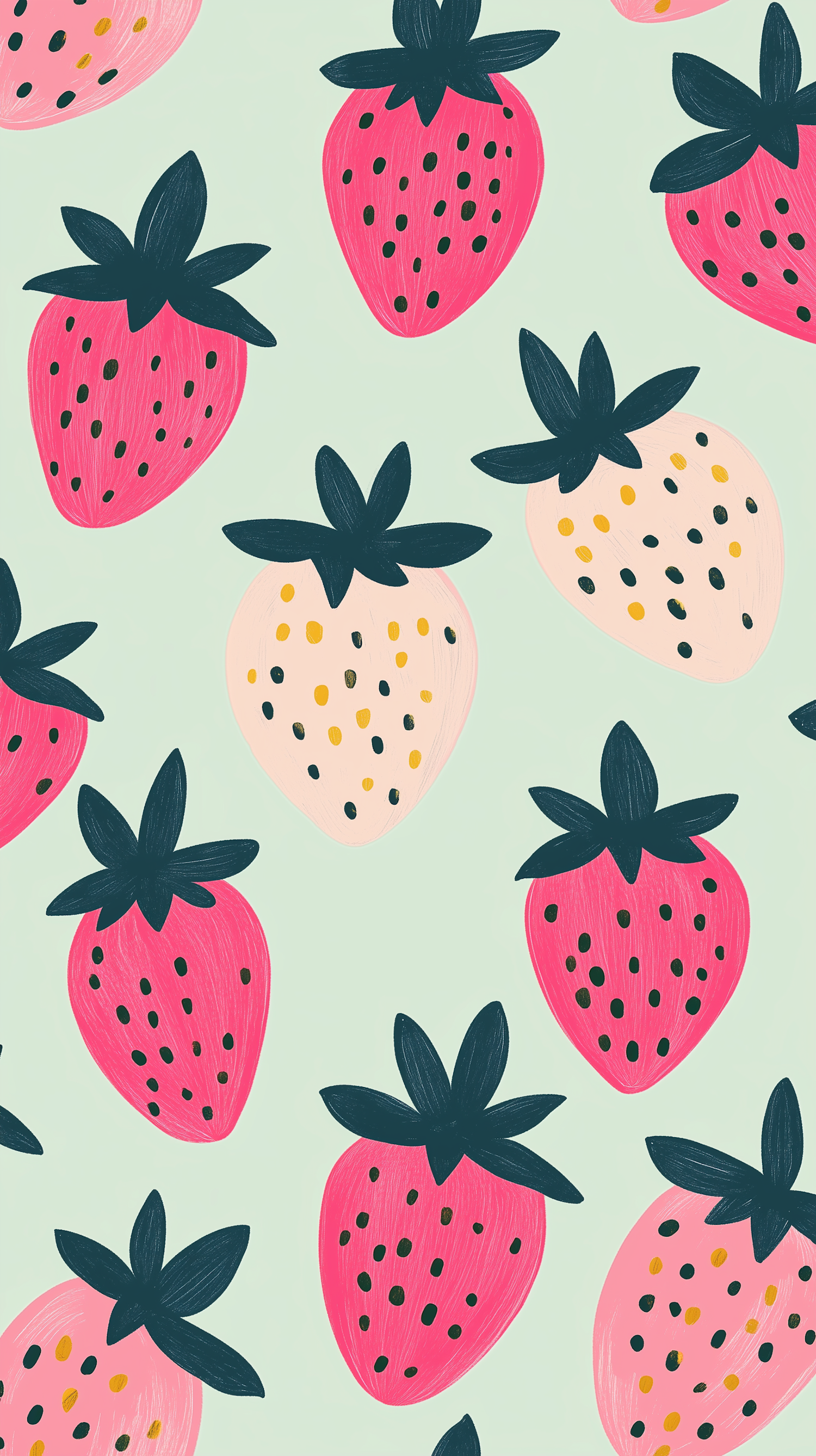 Stylized Strawberry Pattern