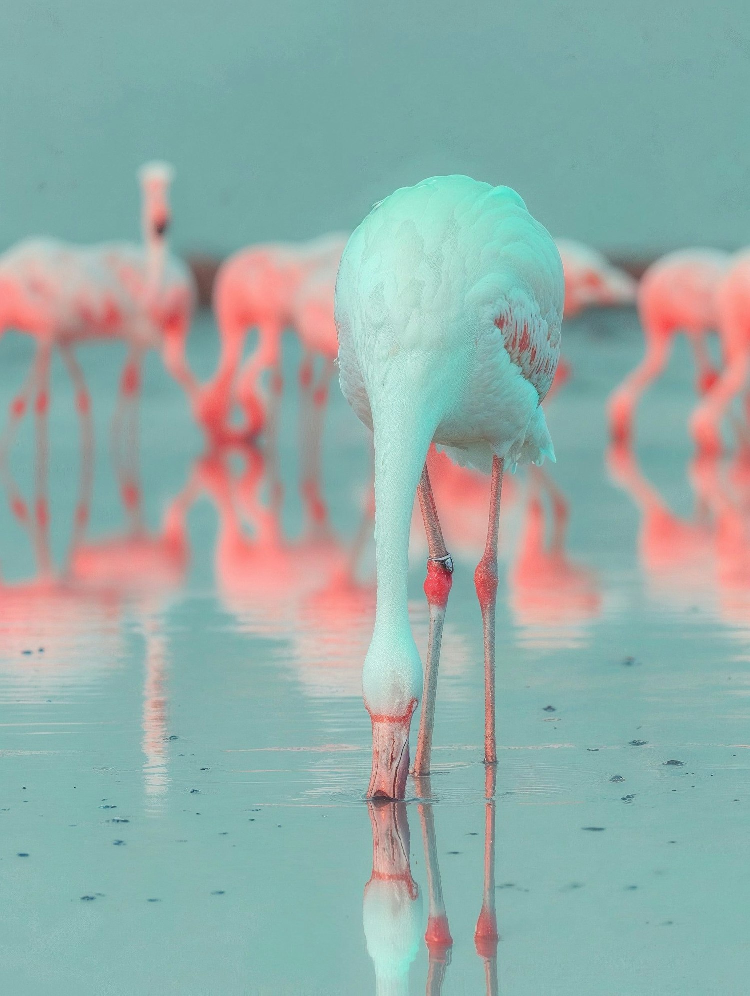 Serene Flamingo Waterscape