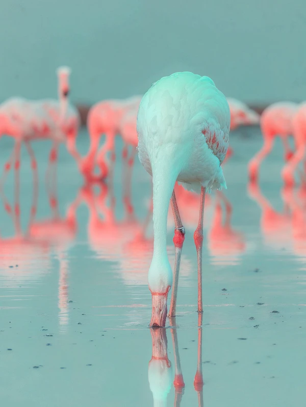 Serene Flamingo Waterscape
