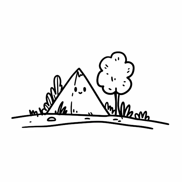 Smiling Mountain Scene