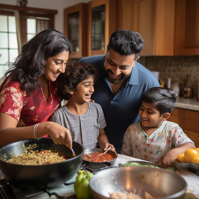 Family Cooking Bonding Time