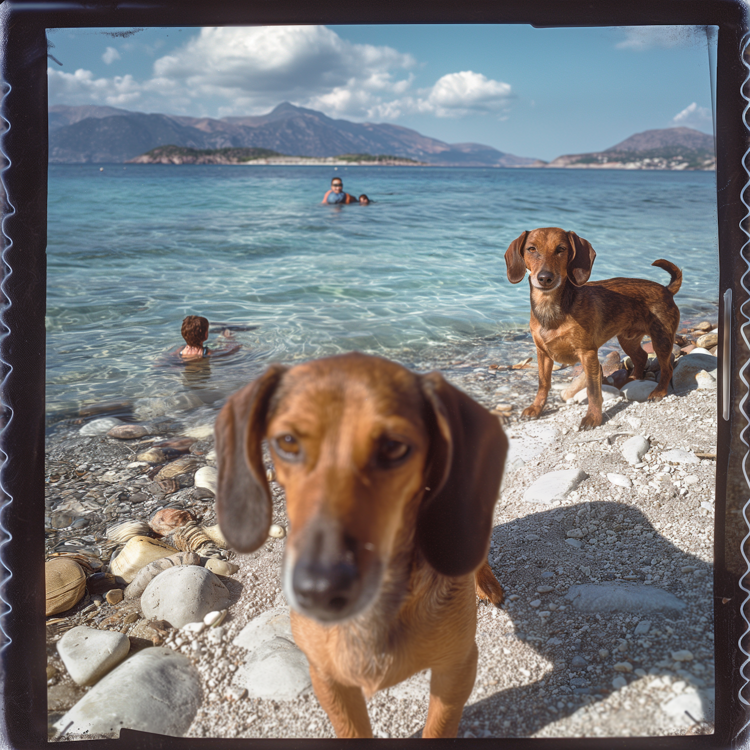 Tranquil Beachside Dogs