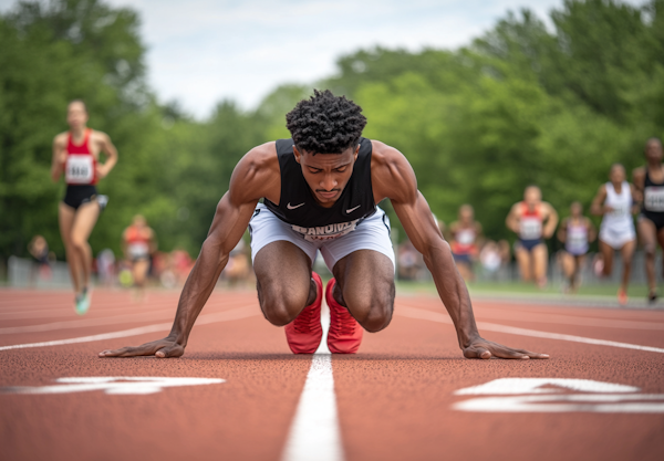 Focused Athlete Ready to Race