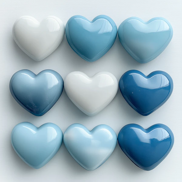 Glossy Heart Grid