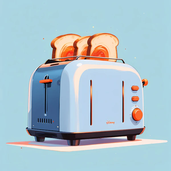 Retro Blue Toaster