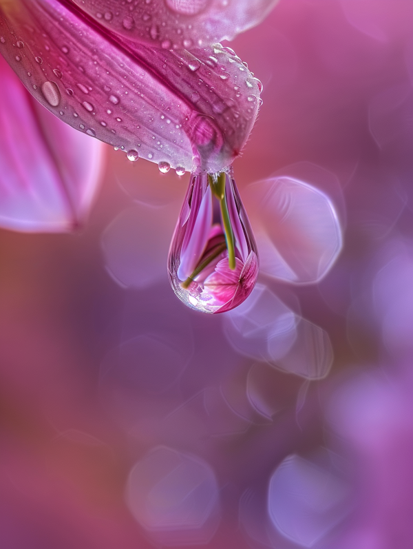 Water Droplet on Flower Petal