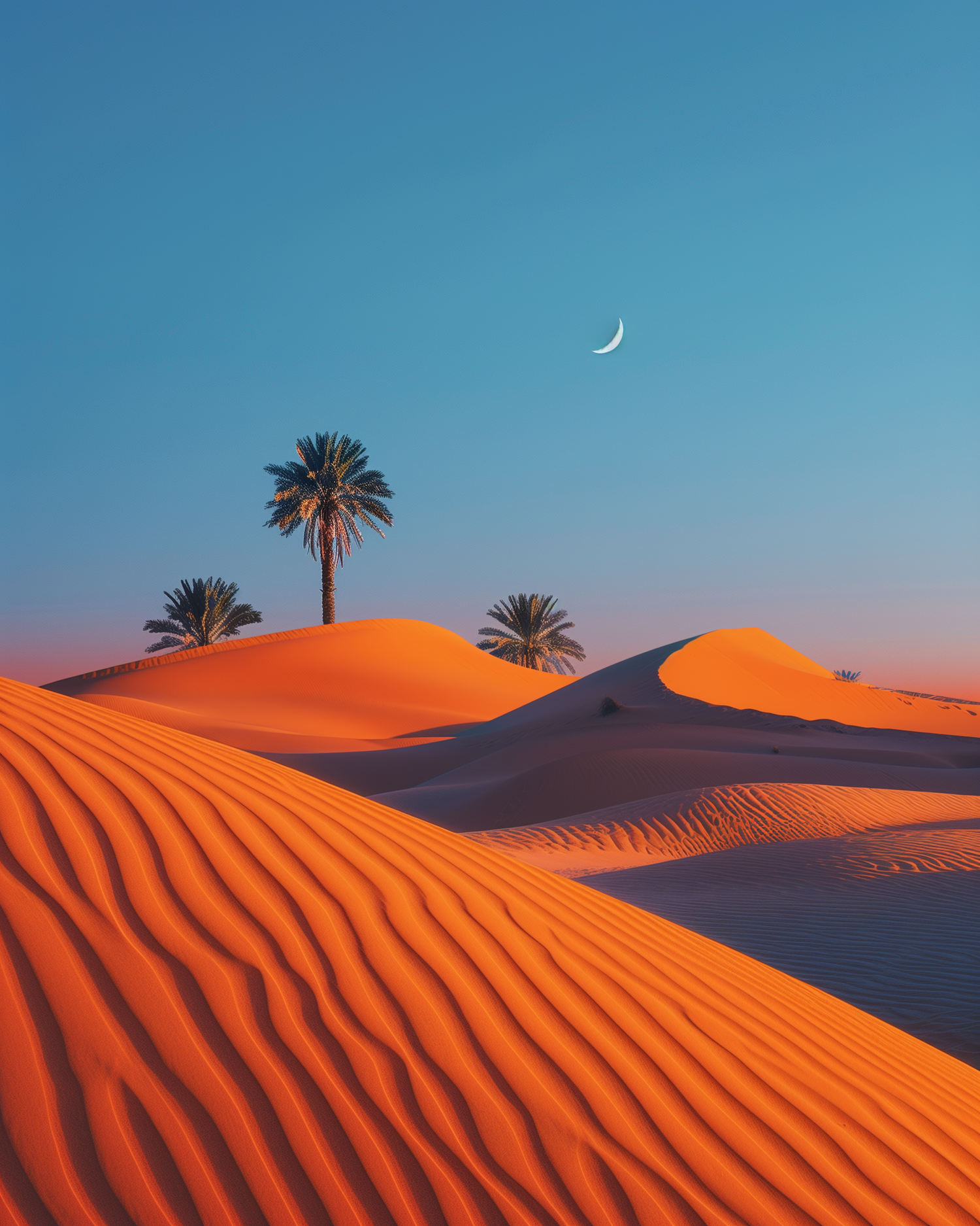 Serene Desert Landscape at Golden Hour