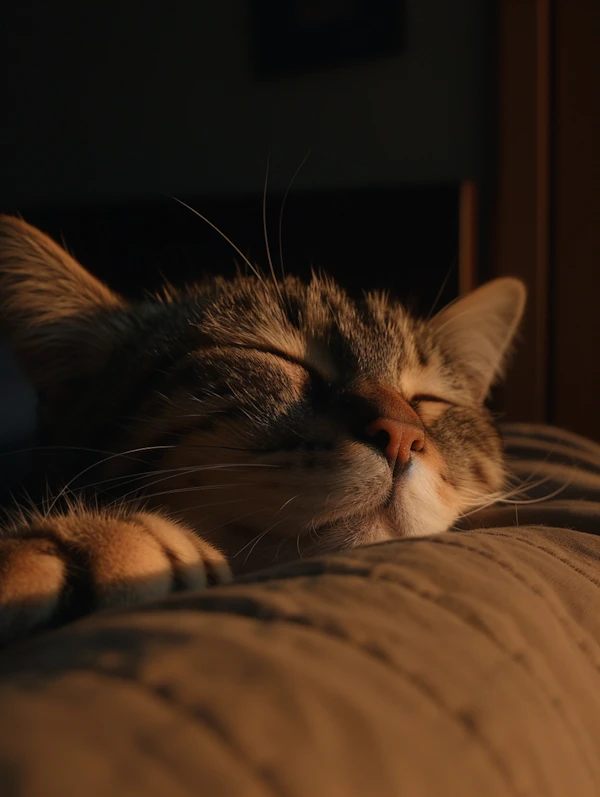 Sleeping Tabby Cat