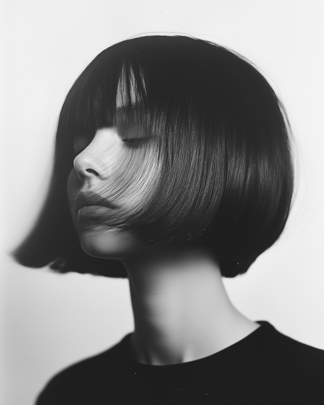 Serene Portrait with Bob Haircut