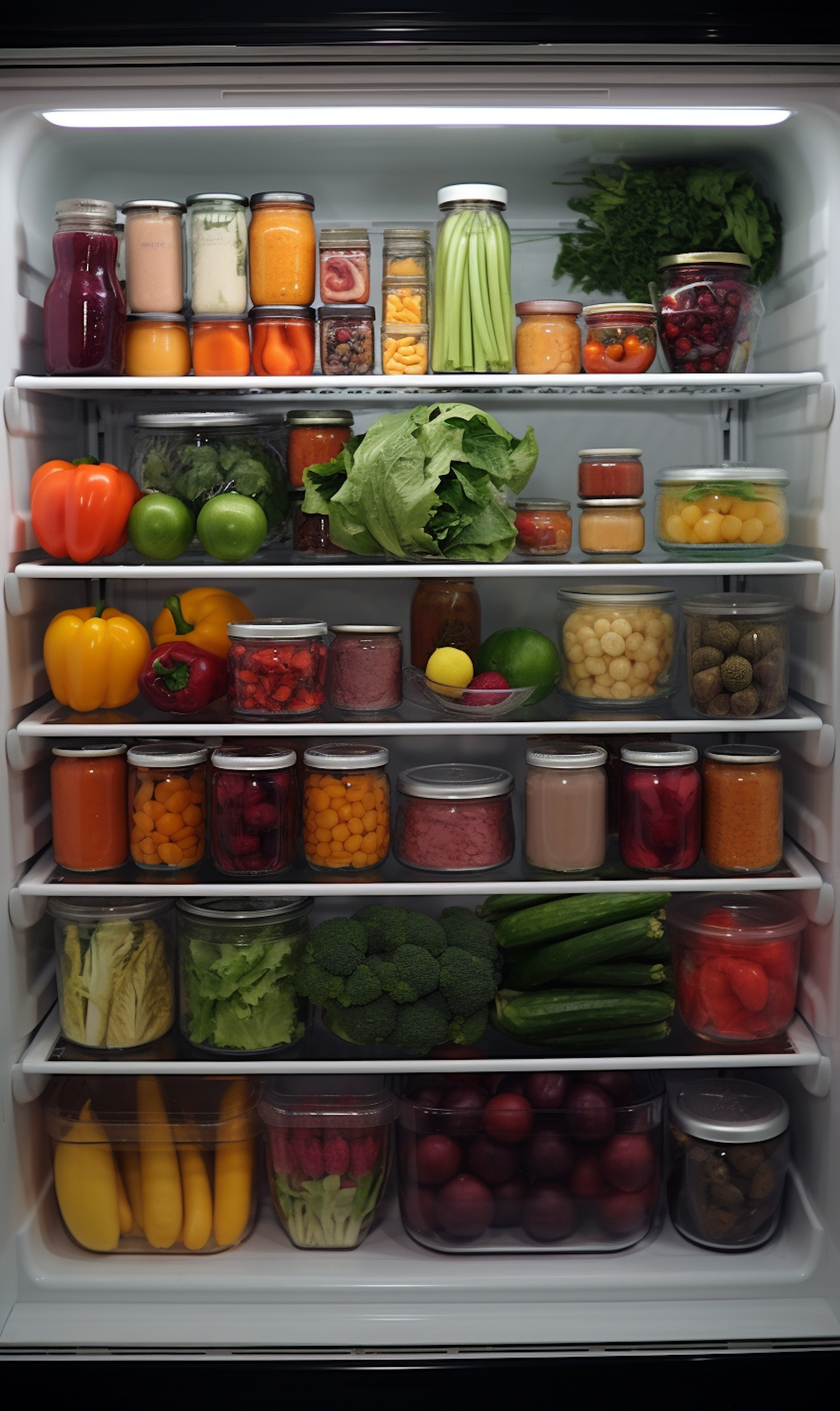 Well-Organized Health-Conscious Refrigerator