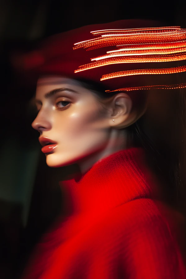 Elegant Woman in Red