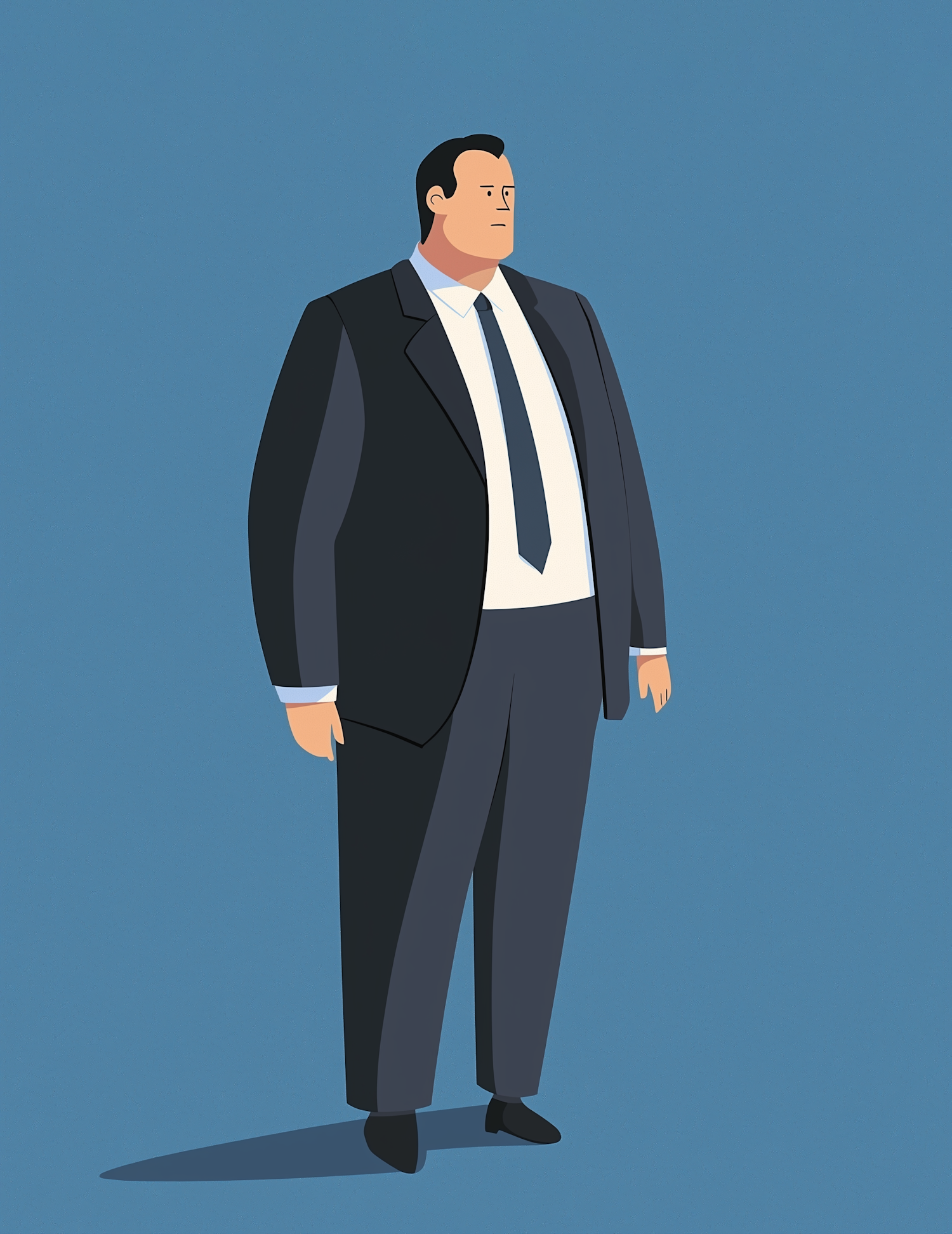 Elegant Man in Suit Illustration