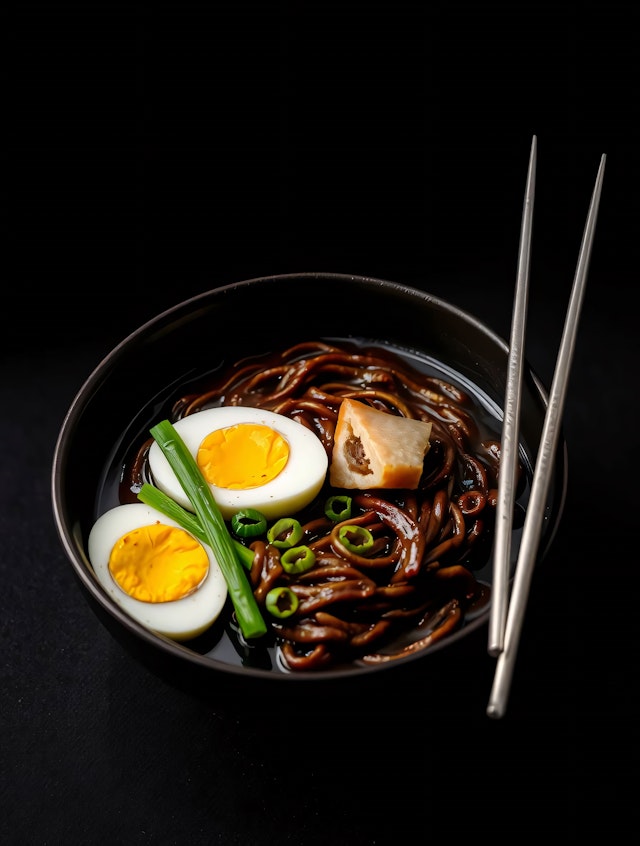 Glossy Noodles with Egg 