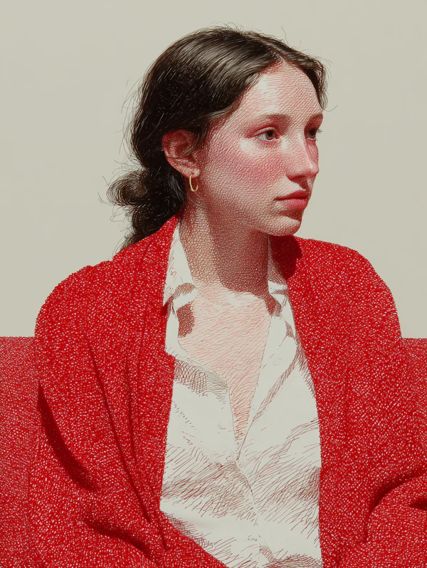 Contemplative Woman Portrait