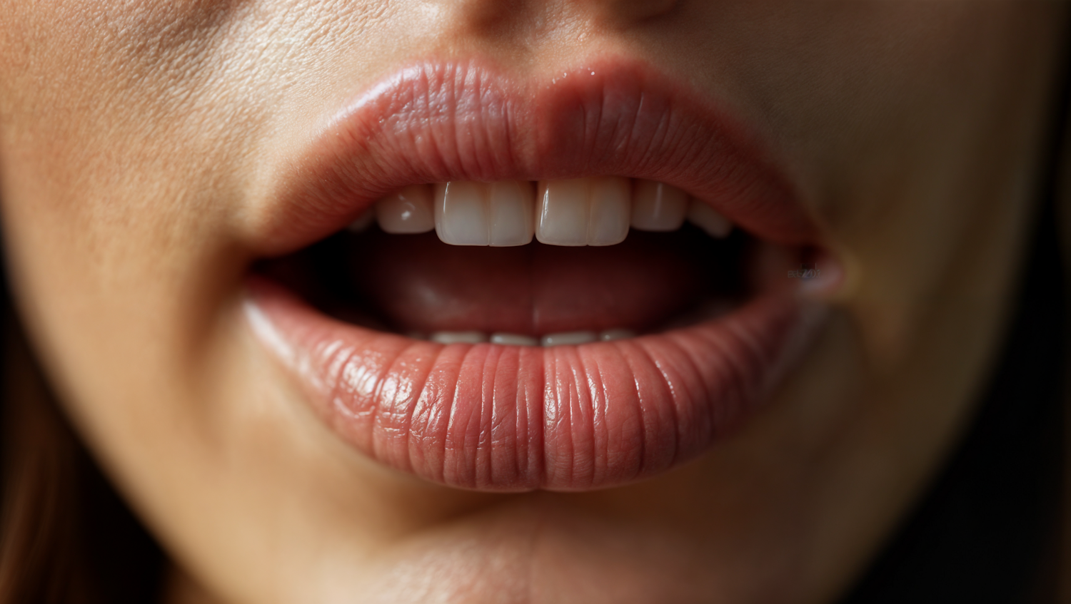 Close-up of Young Woman's Mouth