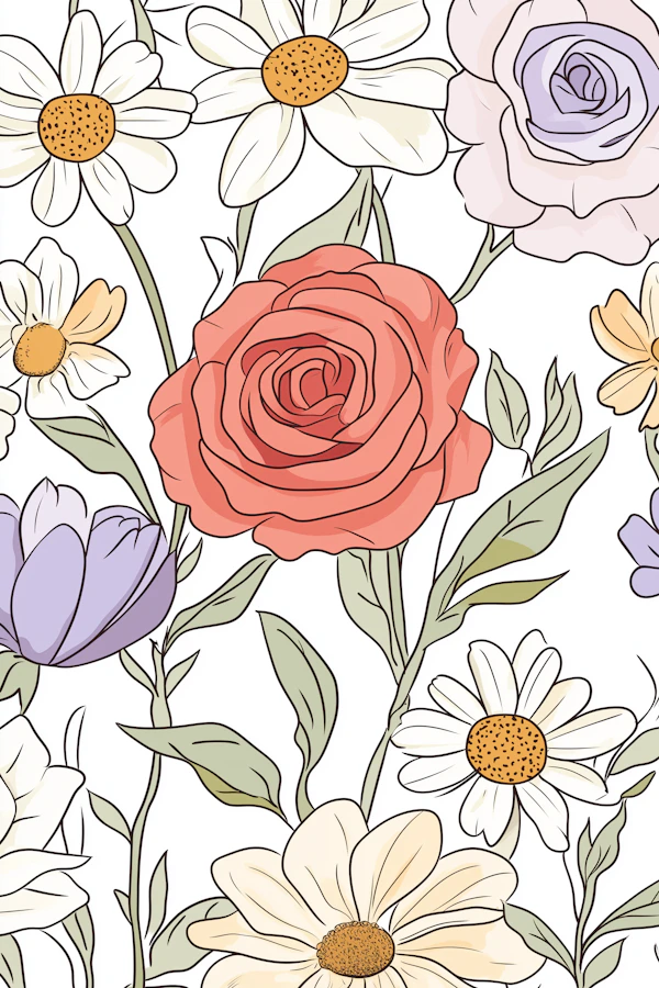 Vibrant Floral Illustration