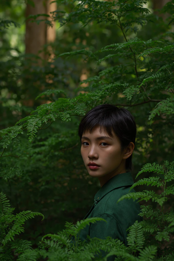 Contemplative in Green