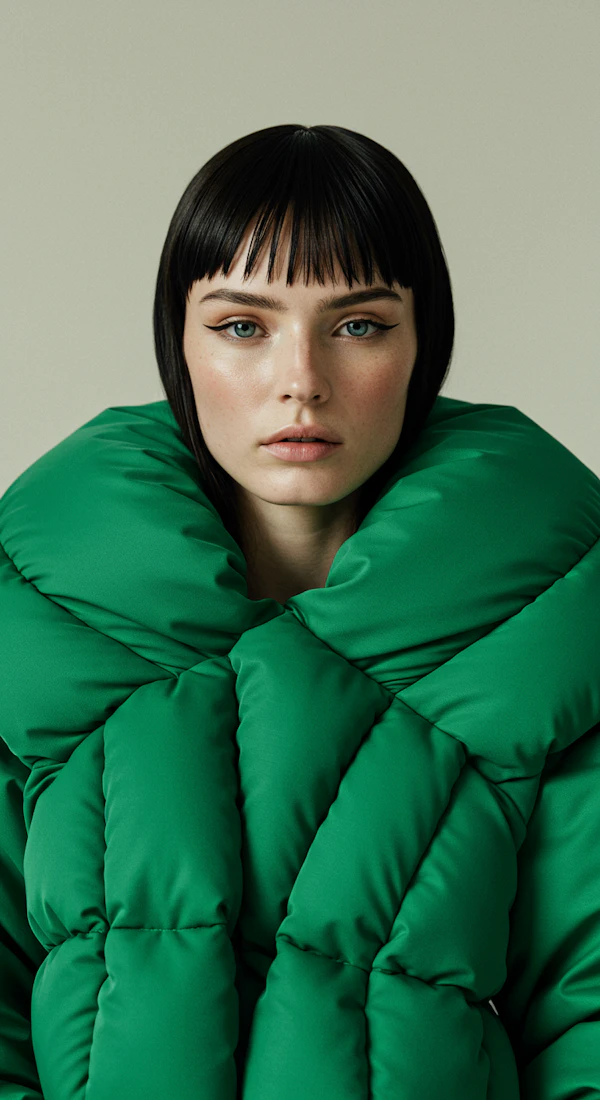 Bold Green Jacket Portrait