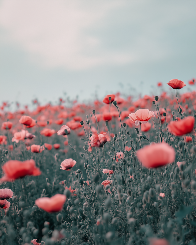 Serene Field of Poppies