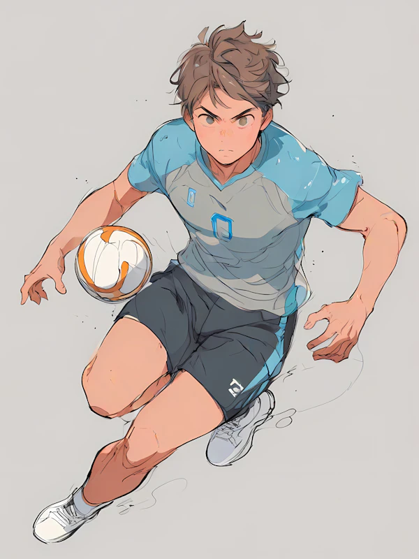 Anime Soccer Athlete