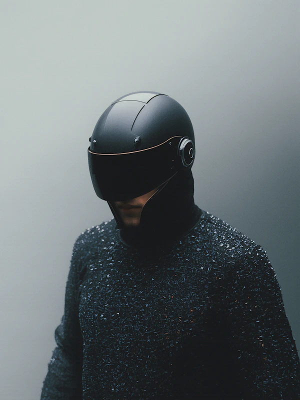 Futuristic Helmet Portrait