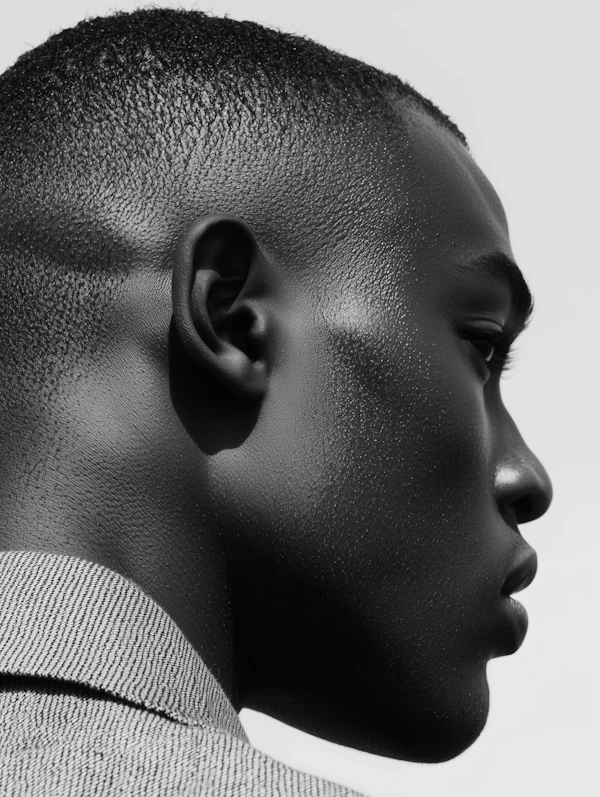 Monochromatic Profile Portrait