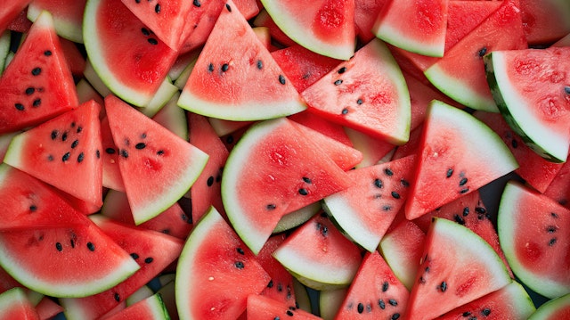 Fresh Watermelon Slices Close-Up