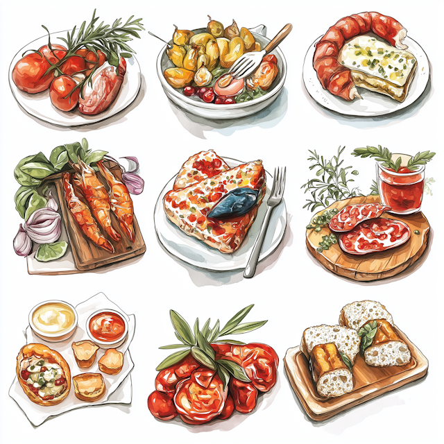 Mediterranean Food Art