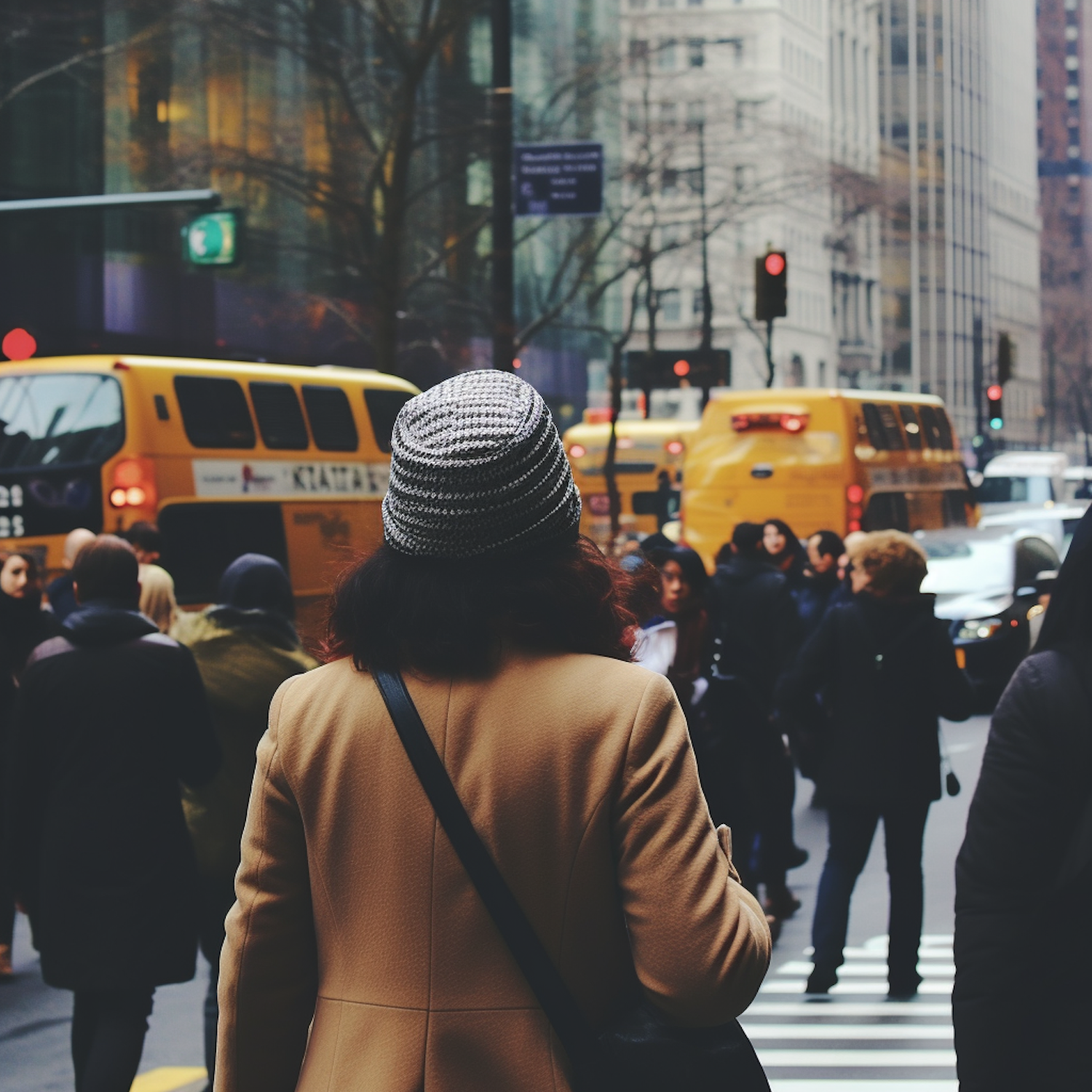 Urban Stride in Winter Hues