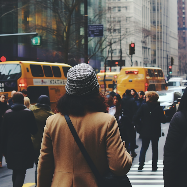 Urban Stride in Winter Hues