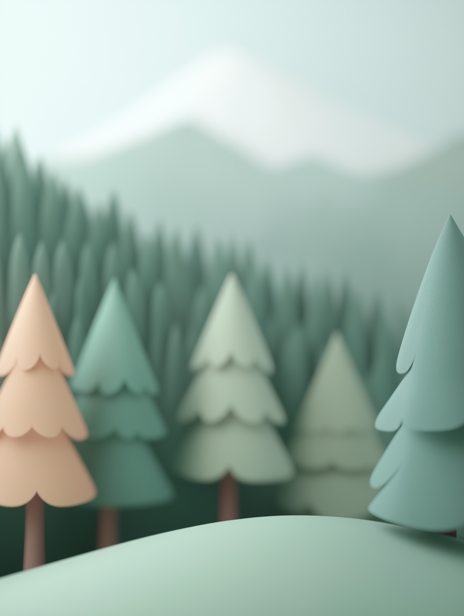 Stylized Serene Forest Scene