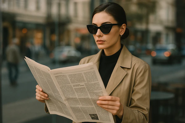 Stylish Woman Reading