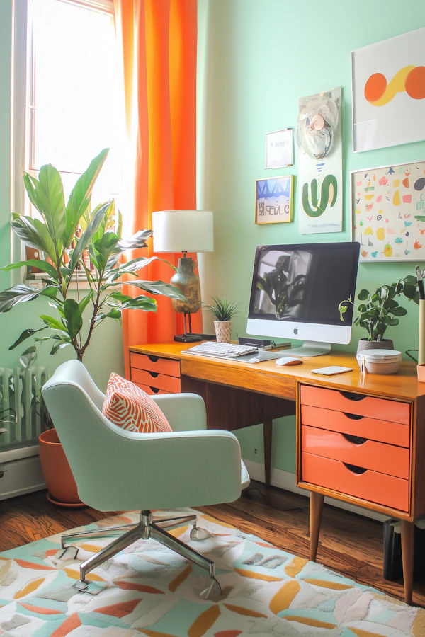 Retro-Modern Home Office