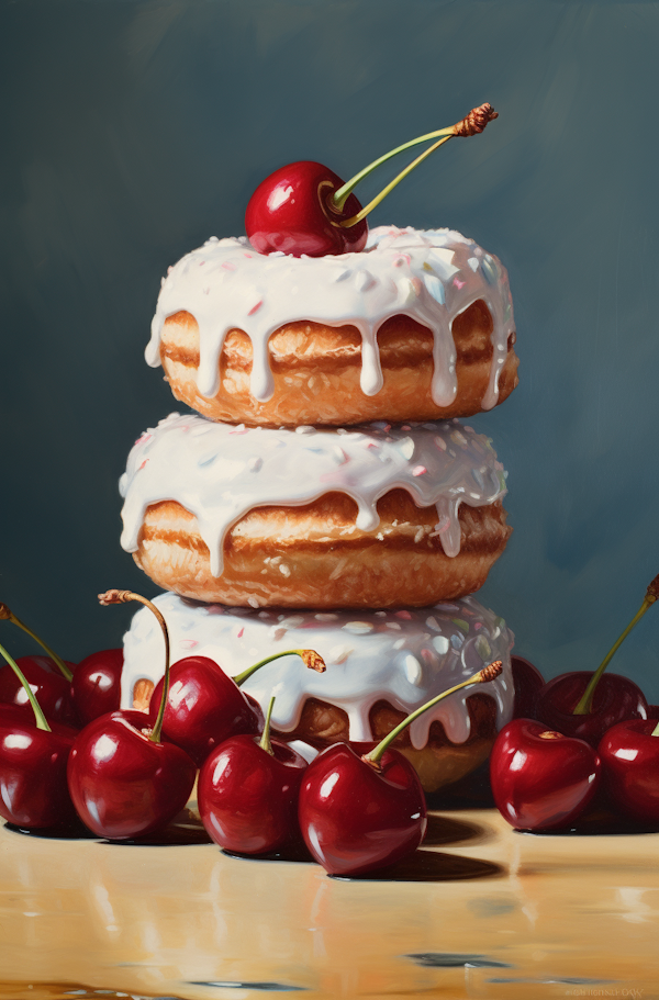 Cherry-Topped Doughnut Delight
