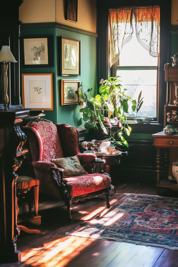 Cozy Vintage Living Room Corner