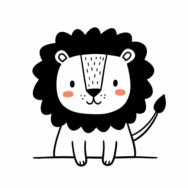 Cartoon Lion Illustration