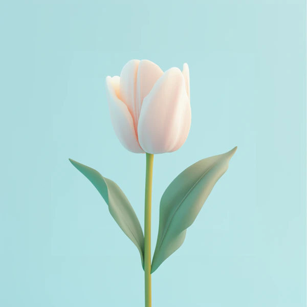 Minimalist 3D Tulip