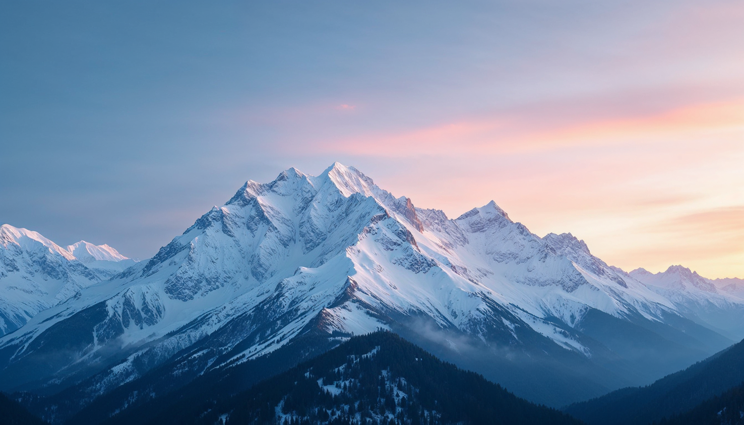 Majestic Mountain Range at Sunrise/Sunset