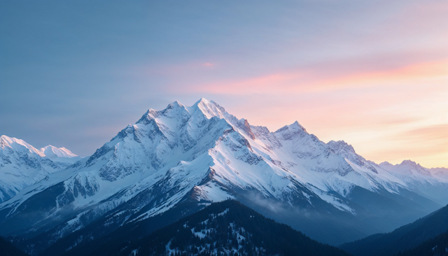 Majestic Mountain Range at Sunrise/Sunset