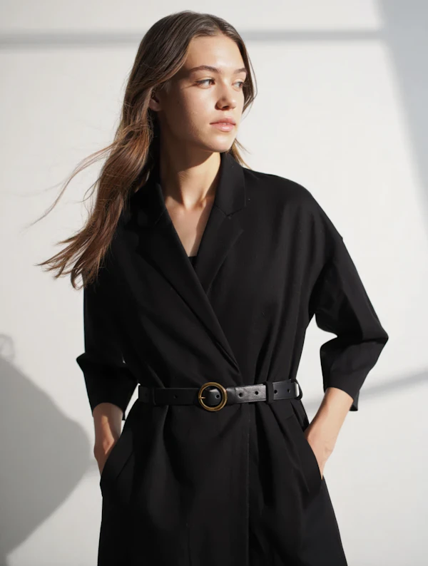 Woman in Black Coat