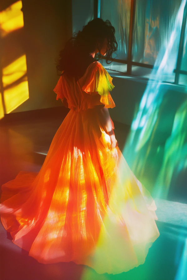 Ethereal Elegance in Orange