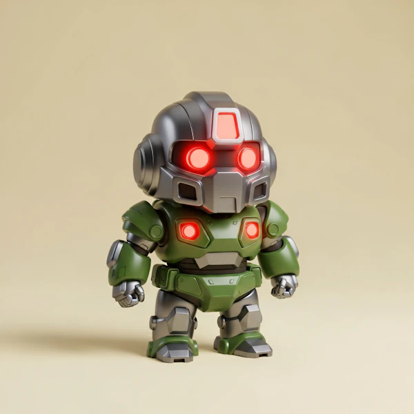Stylized Robot Figure