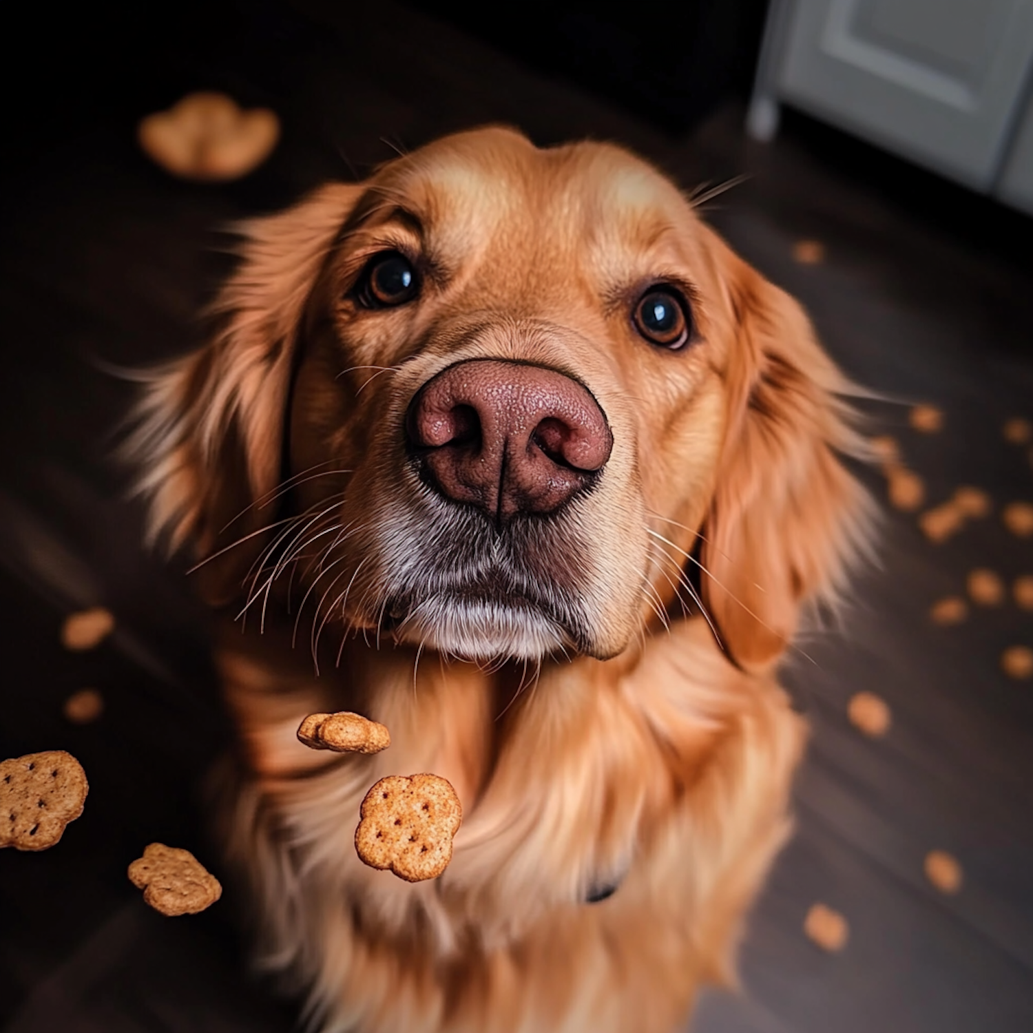 Golden Retriever with Treats