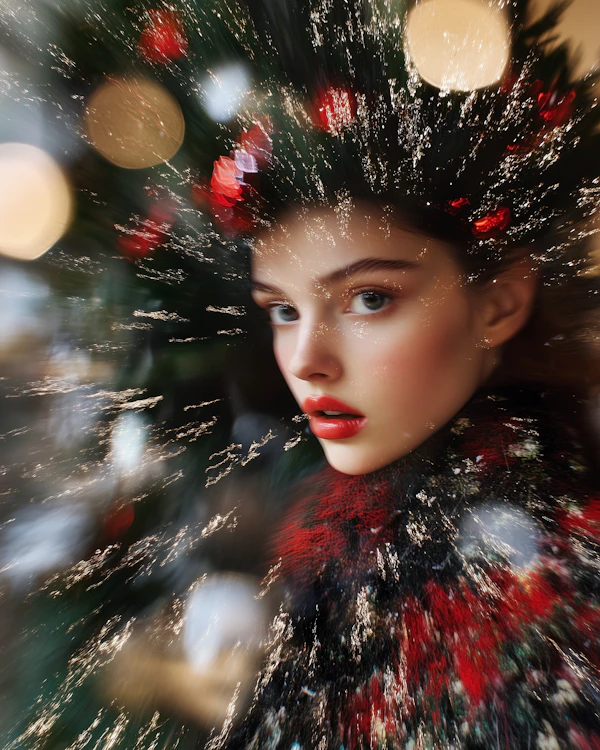Festive Portrait of a Young Woman