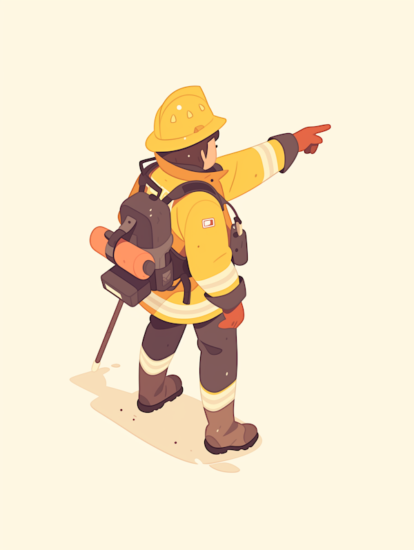 Firefighter in Full Gear