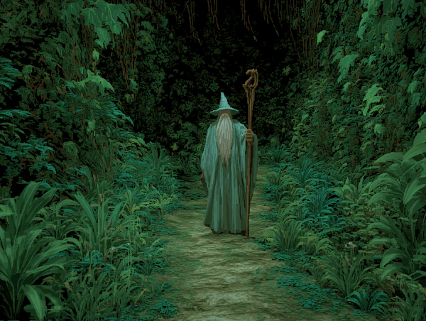 Wizard in Enchanted Forest