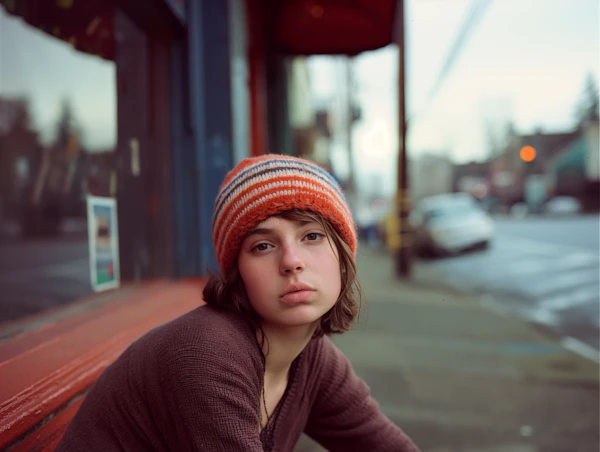 Contemplative Urban Autumn