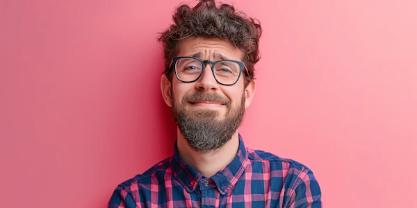 Portrait of a Smiling Man with Glasses and Beard