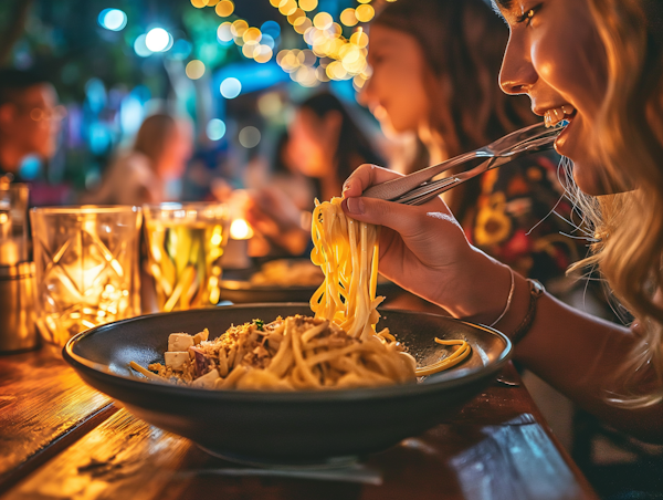 Golden Hour Spaghetti Delight